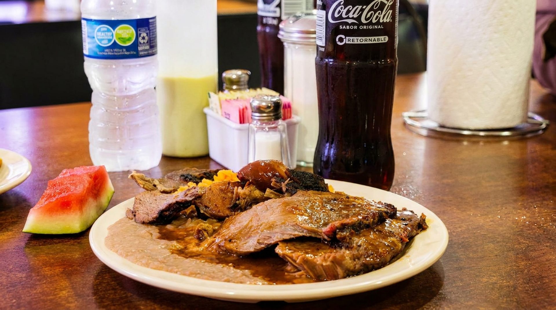 Brisket, ribs, and smoked sausage